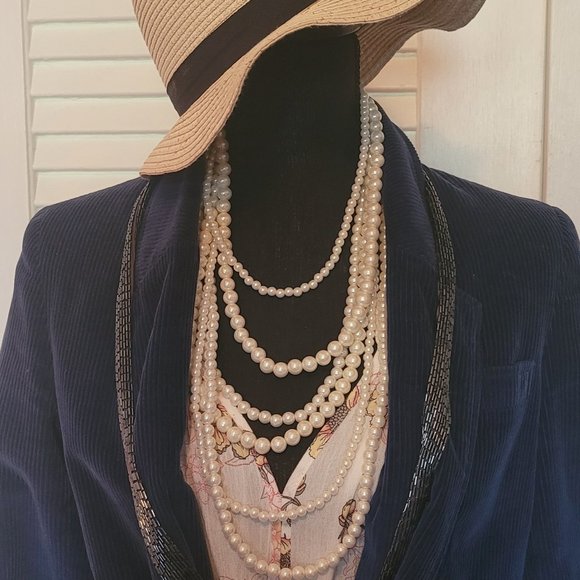 Ann Taylor Factory Fedora Straw Hat w/ Classic Black Ribbon Gold Flecks! - Picture 3 of 7